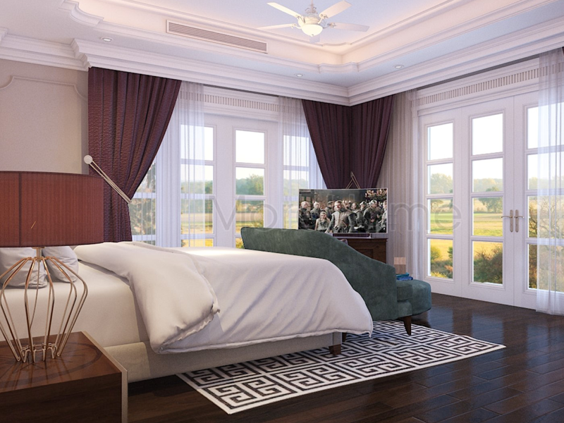  Thiết kế nội thất phòng ngủ 5 sao phong cách hoàng gia